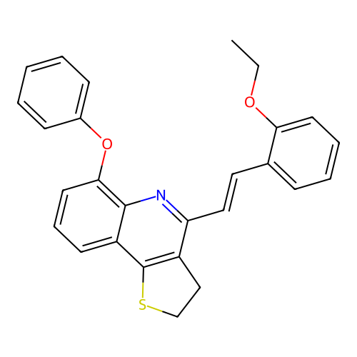 4-[2-(2-Ethoxyphenyl)ethenyl]-6-phenoxy-2,3-dihydrothieno[3,2-c]quinoline structure