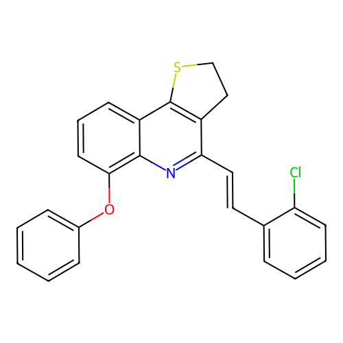 4-[2-(2-Chlorophenyl)ethenyl]-6-phenoxy-2,3-dihydrothieno[3,2-c]quinoline structure