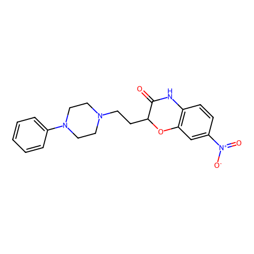 7-nitro-2-[2-(4-phenylpiperazino)ethyl]-2H-1,4-benzoxazin-3(4H)-one structure