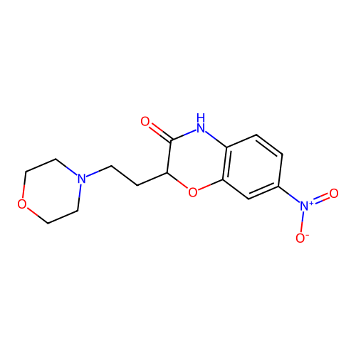 2-(2-morpholinoethyl)-7-nitro-2H-1,4-benzoxazin-3(4H)-one structure