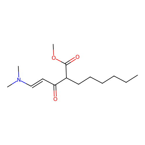 Methyl 2-[3-(dimethylamino)prop-2-enoyl]octanoate structure