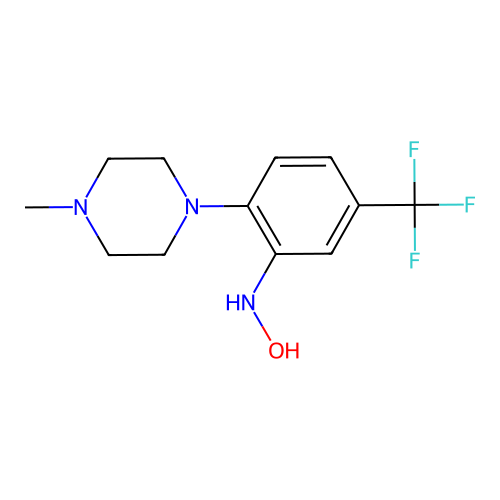 N-[2-(4-methylpiperazin-1-yl)-5-(trifluoromethyl)phenyl]hydroxylamine structure