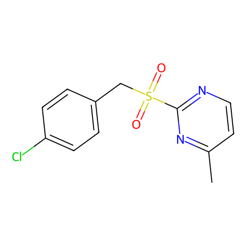 4-Chlorobenzyl 4-methyl-2-pyrimidinyl sulfone structure