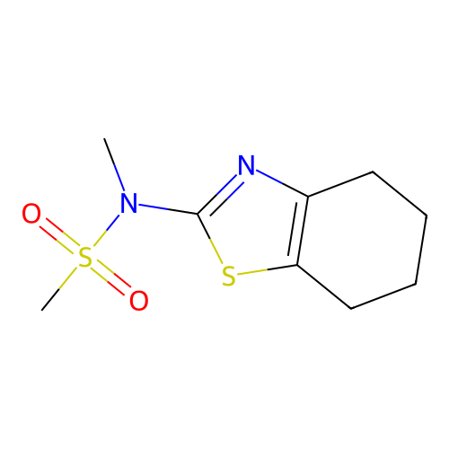 N-methyl-N-(4,5,6,7-tetrahydro-1,3-benzothiazol-2-yl)methanesulfonamide structure