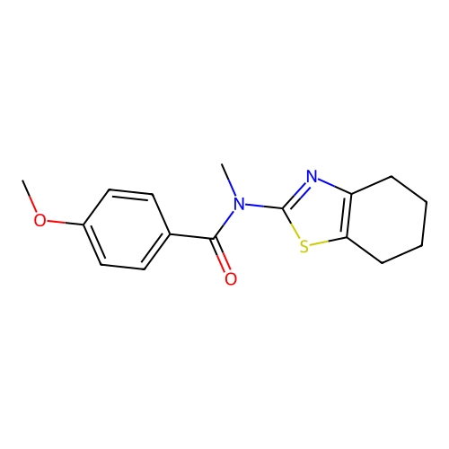4-methoxy-N-methyl-N-(4,5,6,7-tetrahydro-1,3-benzothiazol-2-yl)benzamide structure
