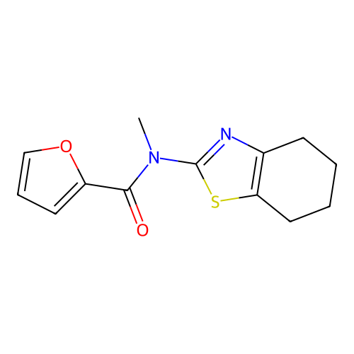 N-methyl-N-(4,5,6,7-tetrahydro-1,3-benzothiazol-2-yl)furan-2-carboxamide structure