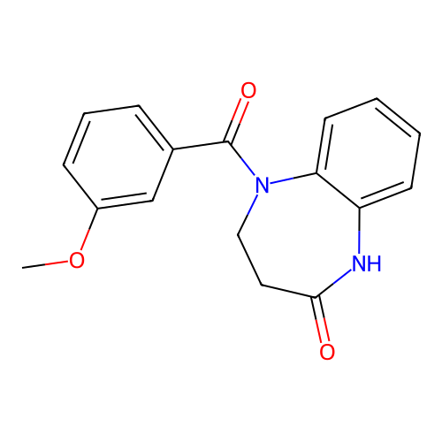 5-(3-methoxybenzoyl)-1,3,4,5-tetrahydro-2H-1,5-benzodiazepin-2-one structure
