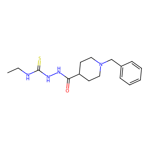 2-[(1-benzyl-4-piperidinyl)carbonyl]-N-ethyl-1-hydrazinecarbothioamide structure