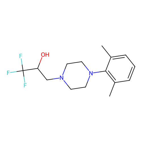3-[4-(2,6-Dimethylphenyl)piperazino]-1,1,1-trifluoro-2-propanol structure