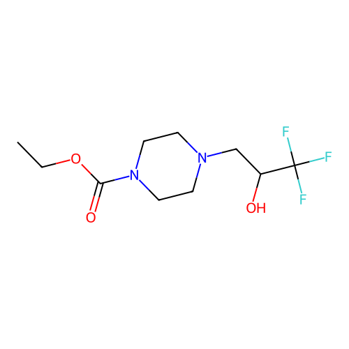 Ethyl 4-(3,3,3-trifluoro-2-hydroxypropyl)piperazine-1-carboxylate structure