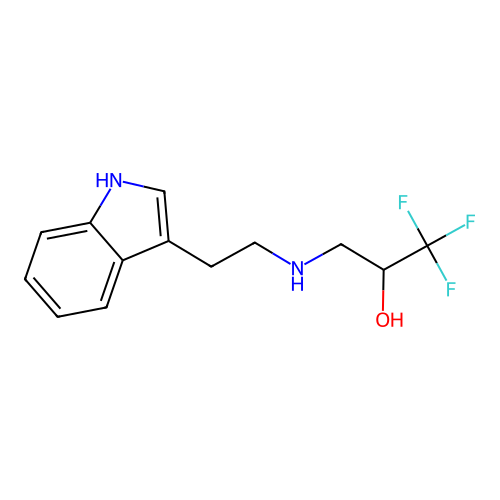 1,1,1-trifluoro-3-{[2-(1H-indol-3-yl)ethyl]amino}-2-propanol structure