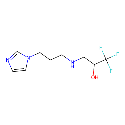 1,1,1-trifluoro-3-{[3-(1H-imidazol-1-yl)propyl]amino}-2-propanol structure