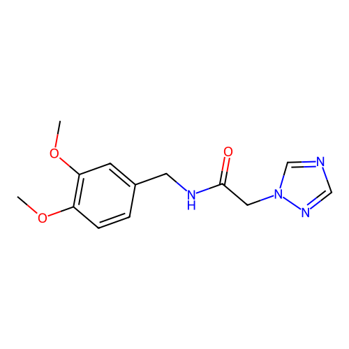 N-(3,4-dimethoxybenzyl)-2-(1H-1,2,4-triazol-1-yl)acetamide structure
