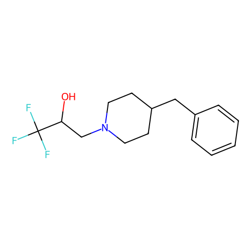 3-(4-Benzylpiperidin-1-yl)-1,1,1-trifluoropropan-2-ol structure
