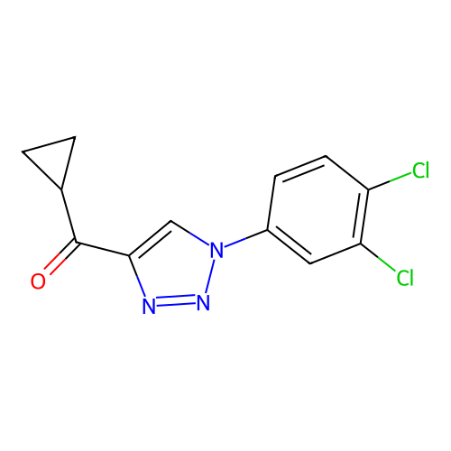 cyclopropyl[1-(3,4-dichlorophenyl)-1H-1,2,3-triazol-4-yl]methanone structure