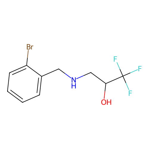 3-[(2-Bromobenzyl)amino]-1,1,1-trifluoro-2-propanol structure