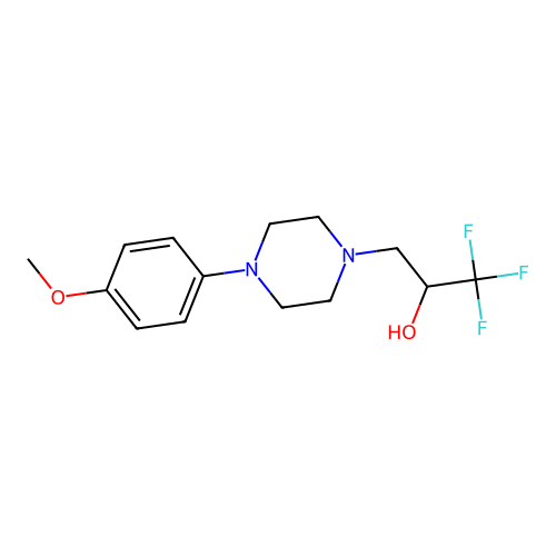 1,1,1-Trifluoro-3-[4-(4-methoxyphenyl)piperazin-1-yl]propan-2-ol structure