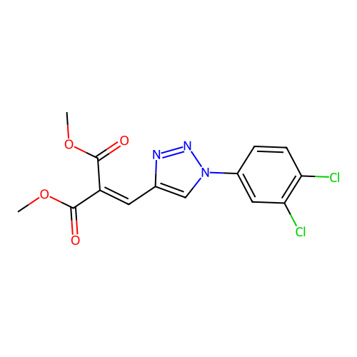 dimethyl 2-{[1-(3,4-dichlorophenyl)-1H-1,2,3-triazol-4-yl]methylene}malonate structure