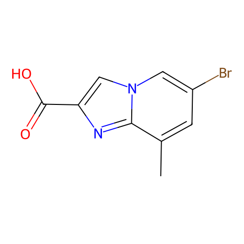 6-Bromo-8-methylimidazo[1,2-a]pyridine-2-carboxylic acid structure