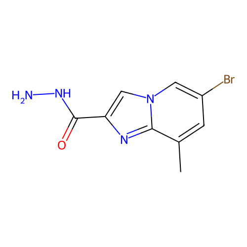 6-Bromo-8-methylimidazo[1,2-a]pyridine-2-carbohydrazide structure
