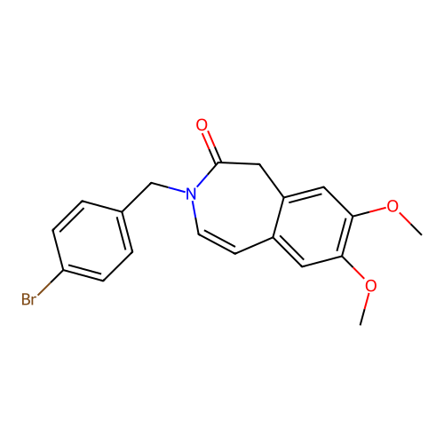3-(4-bromobenzyl)-7,8-dimethoxy-1,3-dihydro-2H-3-benzazepin-2-one structure