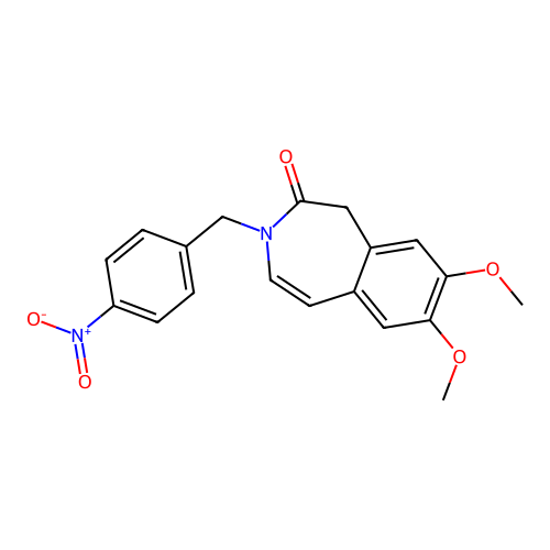 7,8-dimethoxy-3-(4-nitrobenzyl)-1,3-dihydro-2H-3-benzazepin-2-one structure