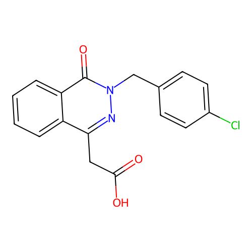 2-[3-(4-Chlorobenzyl)-4-oxo-3,4-dihydro-1-phthalazinyl]acetic acid structure