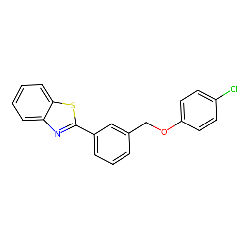2-{3-[(4-Chlorophenoxy)methyl]phenyl}-1,3-benzothiazole structure