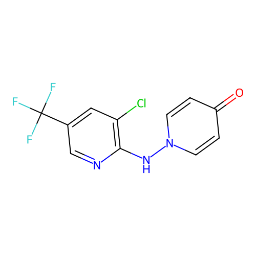 1-{[3-chloro-5-(trifluoromethyl)-2-pyridinyl]amino}-4(1H)-pyridinone structure