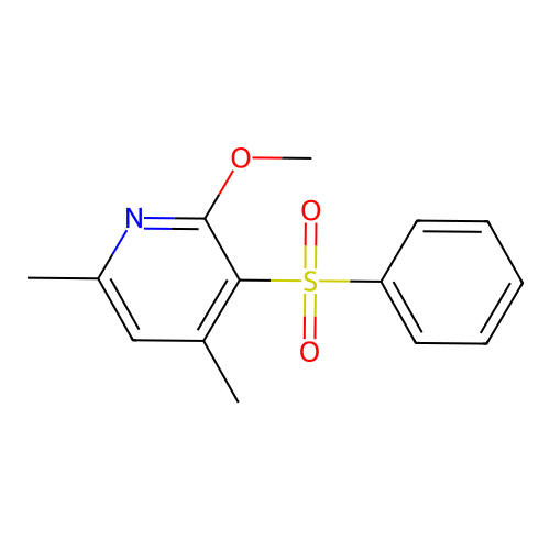 3-(Benzenesulfonyl)-2-methoxy-4,6-dimethylpyridine structure