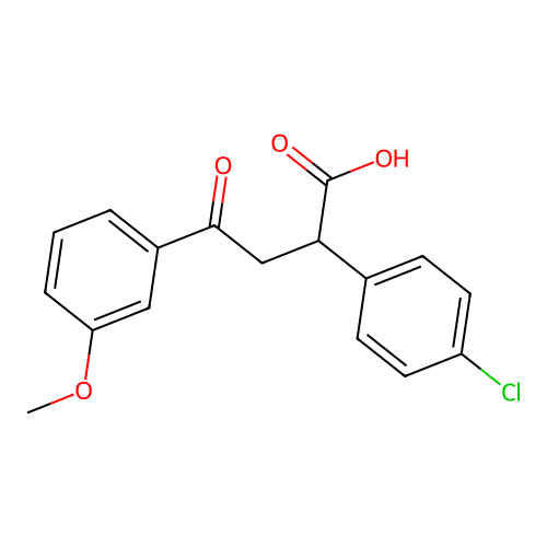 2-(4-Chlorophenyl)-4-(3-methoxyphenyl)-4-oxobutanoic acid structure