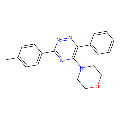 3-(4-Methylphenyl)-5-morpholino-6-phenyl-1,2,4-triazine structure