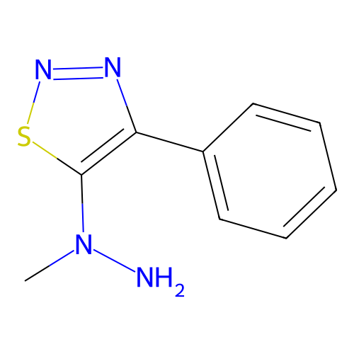 5-(1-Methylhydrazino)-4-phenyl-1,2,3-thiadiazole structure