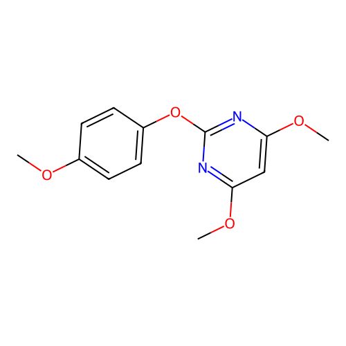 4,6-Dimethoxy-2-(4-methoxyphenoxy)pyrimidine structure