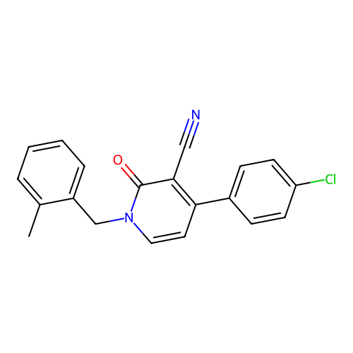 4-(4-Chlorophenyl)-1-(2-methylbenzyl)-2-oxo-1,2-dihydro-3-pyridinecarbonitrile structure