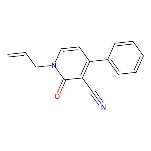 2-Oxo-4-phenyl-1-prop-2-enylpyridine-3-carbonitrile structure