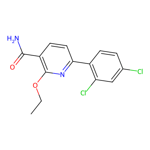 6-(2,4-Dichlorophenyl)-2-ethoxypyridine-3-carboxamide structure