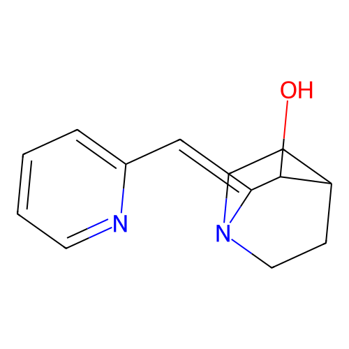 (Z)-2-(pyridin-2-ylmethylene)quinuclidin-3-ol structure