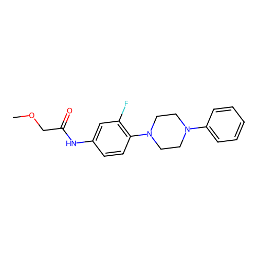 N-[3-fluoro-4-(4-phenylpiperazin-1-yl)phenyl]-2-methoxyacetamide structure