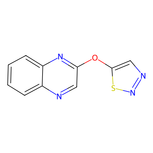 2-(1,2,3-Thiadiazol-5-yloxy)quinoxaline structure
