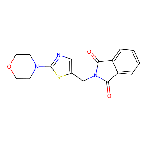2-[(2-Morpholin-4-yl-1,3-thiazol-5-yl)methyl]isoindole-1,3-dione structure