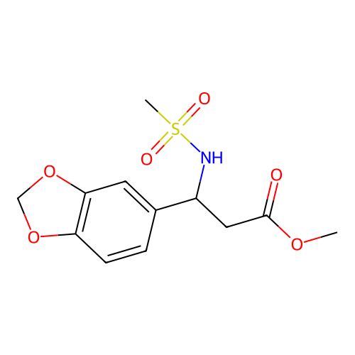 Methyl 3-(1,3-benzodioxol-5-yl)-3-[(methylsulfonyl)amino]propanoate structure