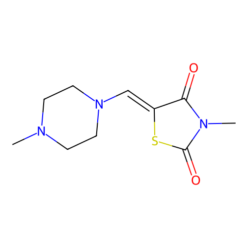 3-Methyl-5-[(4-methylpiperazin-1-yl)methylidene]-1,3-thiazolidine-2,4-dione structure