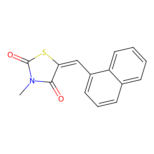 3-Methyl-5-(naphthalen-1-ylmethylidene)-1,3-thiazolidine-2,4-dione structure