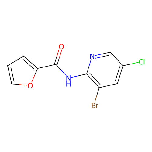 N-(3-bromo-5-chloropyridin-2-yl)furan-2-carboxamide structure