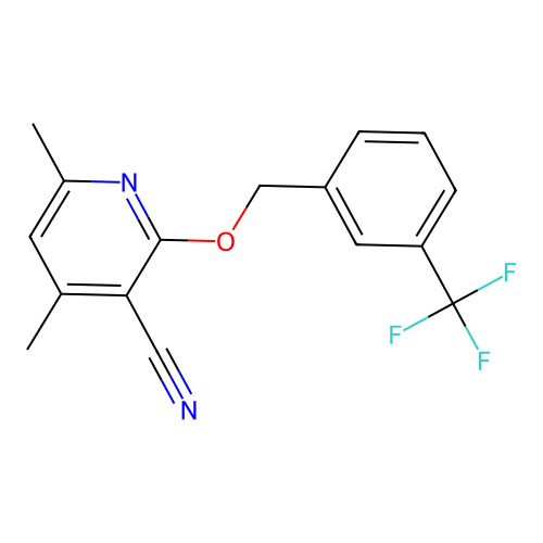 4,6-Dimethyl-2-{[3-(trifluoromethyl)benzyl]oxy}nicotinonitrile structure