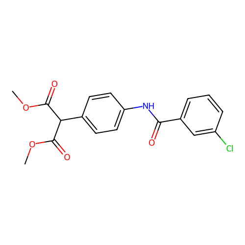 Dimethyl 2-{4-[(3-chlorobenzoyl)amino]phenyl}malonate structure