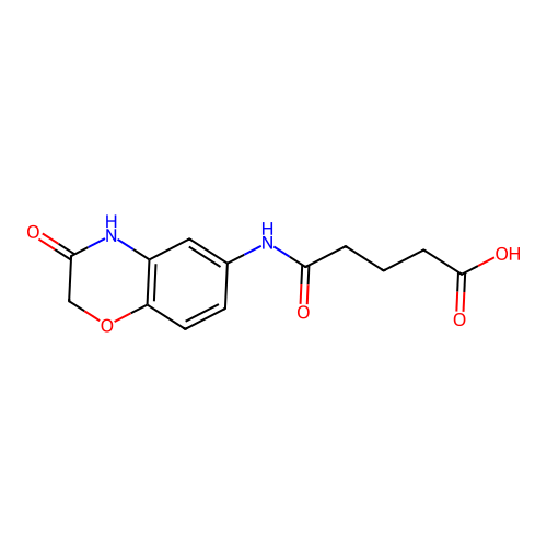 5-oxo-5-[(3-oxo-3,4-dihydro-2H-1,4-benzoxazin-6-yl)amino]pentanoic acid structure