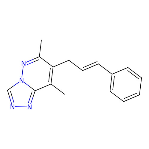 6,8-Dimethyl-7-(3-phenylprop-2-enyl)-[1,2,4]triazolo[4,3-b]pyridazine structure