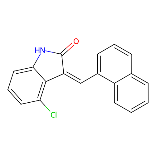 4-chloro-3-(naphthalen-1-ylmethylidene)-1H-indol-2-one structure